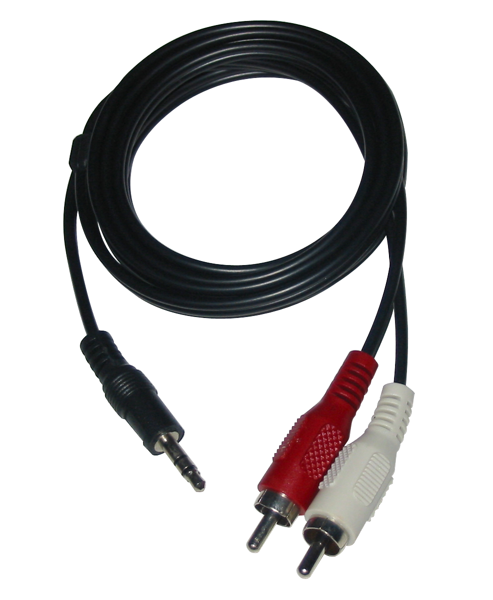 Kabelová redukce Jack 3.5mm 3-pin (M) - 2x RCA (M)