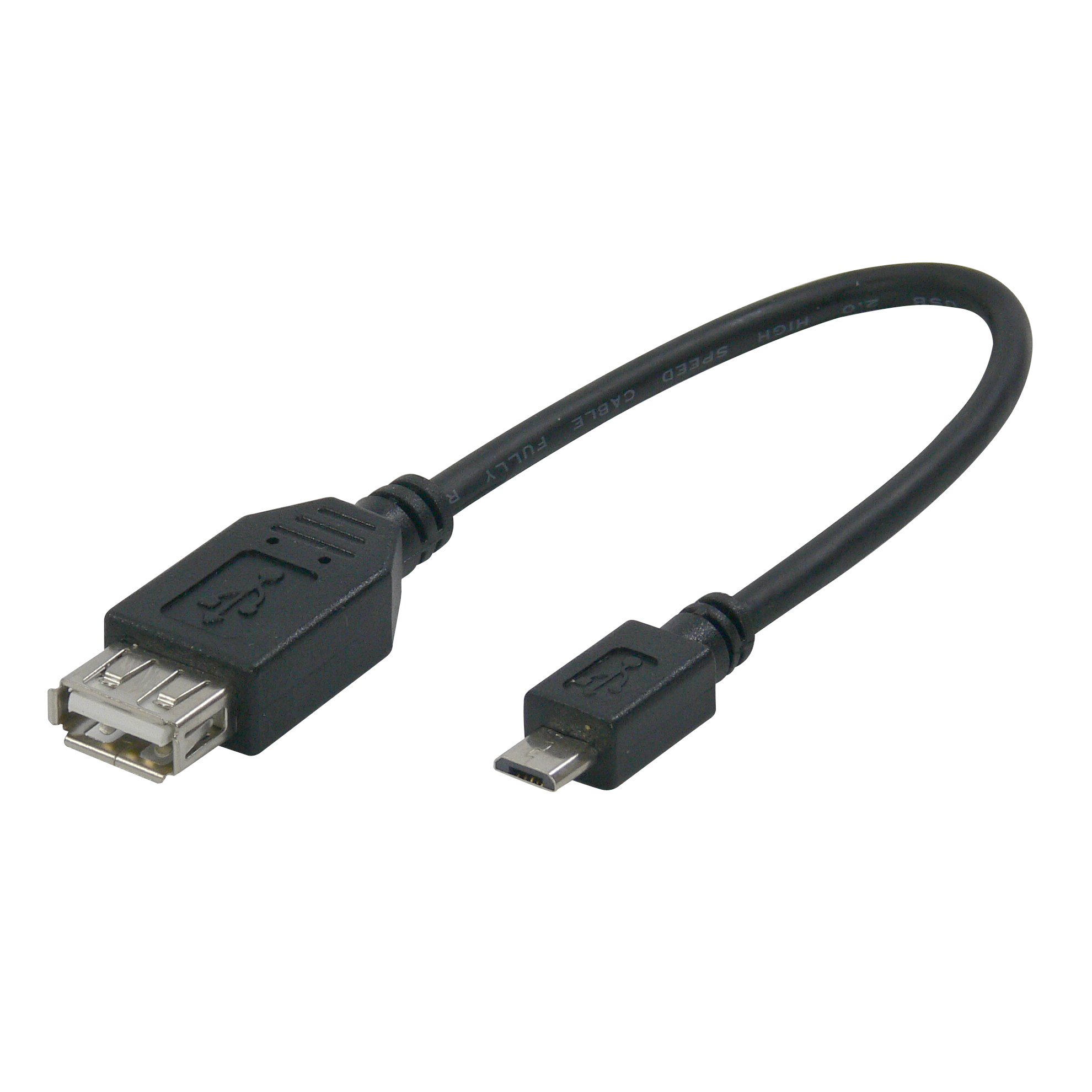 Kabel USB A (F) - Micro-USB (M)